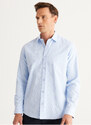 Altinyildiz Classics Slim Fit Classic Collar Light Blue Men Shirts