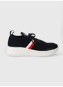 Sneakers boty Tommy Hilfiger MODERN RUNNER KNIT STRIPES ESS tmavomodrá barva, FM0FM04798