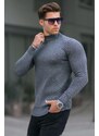 Madmext Anthracite Men's Turtleneck Knitwear Sweater 6857