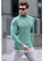 Madmext Men's Green Turtleneck Knitwear Sweater 6809