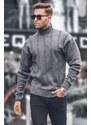 Madmext Men's Anthracite Turtleneck Regular Fit Sweater 6834