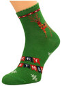 Bratex 2988 X-Mass Socks Women's 36-41 green d-985