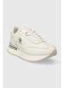 Kožené sneakers boty Tommy Hilfiger TH ELEVATED FEMININE RUNNER HW bílá barva, FW0FW07830