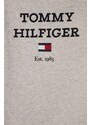 Dětská mikina Tommy Hilfiger šedá barva, s potiskem