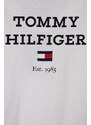 Dětská bavlněná košile s dlouhým rukávem Tommy Hilfiger bílá barva, s potiskem