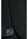 Džínová bunda Pepe Jeans dámská, černá barva, přechodná