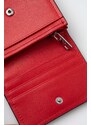 Kožená peněženka Karl Lagerfeld červená barva