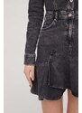 Džínové šaty Karl Lagerfeld Jeans šedá barva, mini