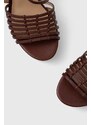 Kožené sandály Lauren Ralph Lauren Shelby hnědá barva, 8029200000000000