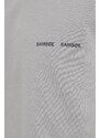Bavlněné tričko Samsoe Samsoe Norsbro šedá barva, s potiskem, M20300010