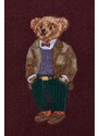 Vlněný svetr Polo Ralph Lauren pánský, vínová barva