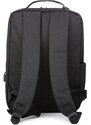 Bag Street Elegantní unisex batoh s kapsou na notebook černý 4101