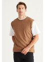 ALTINYILDIZ CLASSICS Men's Mink Standard Fit Normal Cut Crew Neck Sweater.