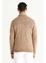 AC&Co / Altınyıldız Classics Men's Mink Standard Fit Normal Cut Crew Neck Jacquard Knitwear Sweater.