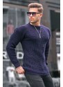 Madmext Navy Blue Basic Knitwear Men's Sweater 5990