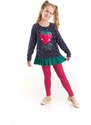 Denokids Cute Strawberry Girls Kids Tunic Leggings Set