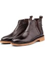 Ducavelli Leeds Genuine Leather Non-Slip Sole Chelsea Daily Boots Brown