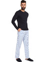Pánské pyžamo Tommy Hilfiger s papučemi vícebarevné v dárkovém balení (UM0UM03025 0SO)