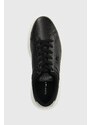 Kožené sneakers boty Tommy Hilfiger POINTY COURT SNEAKER černá barva, FW0FW07460