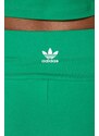 Kraťasy adidas Originals dámské, zelená barva, s aplikací, high waist