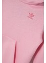 Dětská mikina adidas Originals růžová barva, s kapucí, s aplikací