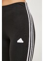 Legíny adidas dámské, černá barva, s aplikací, IP1570
