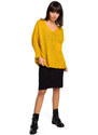 BK018 Lehký svetr nadměrné velikosti - medový