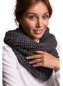 BE BK061 Oversized žebrovaná pletená čepice - ecru barva
