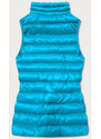 J.STYLE Světle modrá krátká dámská prošívaná vesta (23077-243)