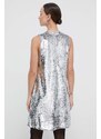 Šaty Superdry stříbrná barva, mini