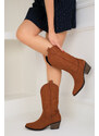 Soho Tan Women's Suede Boots 18628