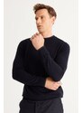 ALTINYILDIZ CLASSICS Men's Navy Blue Anti-Pilling Standard Fit Regular Fit Crew Neck Knitwear Sweater