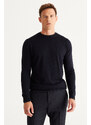 ALTINYILDIZ CLASSICS Men's Navy Blue Anti-Pilling Standard Fit Regular Fit Crew Neck Knitwear Sweater