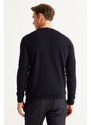 ALTINYILDIZ CLASSICS Men's Navy Blue Anti-Pilling Standard Fit Regular Fit Crew Neck Knitwear Sweater