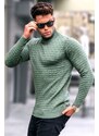Madmext Light Khaki Turtleneck Knitwear Sweater 5762