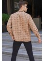 Madmext Men's Camel Plaid Lumberjack Shirt 6710