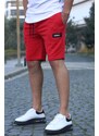 Madmext Men's Red Basic Capri Shorts