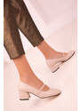 Soho Beige Women's Classic Heeled Shoes 18395