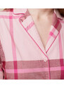 Dámská noční košile Boyfriend NDW X Checks - PINK - růžová M020 - TRIUMPH