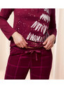 Dámské pyžamo Winter Moments PK Buttons X - RED - TRIUMPH RED - TRIUMPH