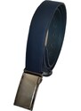 Penny Belts Pánský kožený pásek modrý - plná spona LM7