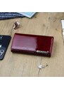 Luxusní dámská kožená peněženka s hadím vzorem Gregorio Sissi, červená