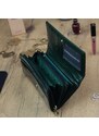 Dámská kožená peněženka tmavě zelená - Gregorio Fellissa zelená