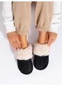 Women's slippers black Shelvt