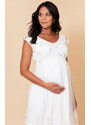 Tiffany Rose Clover těhotenské svatební šaty dlouhé smetanové