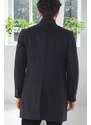 PLT8370 DEWBERRY MEN'S COAT-PLAIN NAVY BLUE