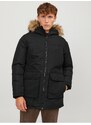 Černá pánská zimní parka Jack & Jones Wing - Pánské