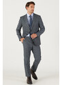 ALTINYILDIZ CLASSICS Men's Anthracite Slim Fit Slim Fit Monocollar Dobby Classical Suit.