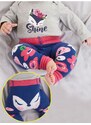 Denokids Fox Baby Girl Navy Blue Pink Leggings-pants