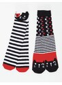 mshb&g Striped Cats Girl's Knee Socks Set of 2